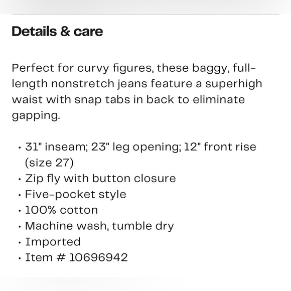 Levi’s cinch baggy wide leg jeans - Picture 6 of 7